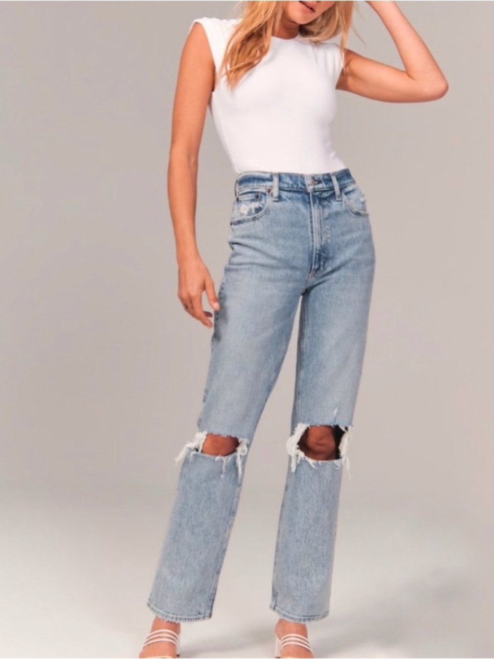 Abercrombie & Fitch Women’s Ultra High Rise 90s Straight Jeans NWOT plus size 14